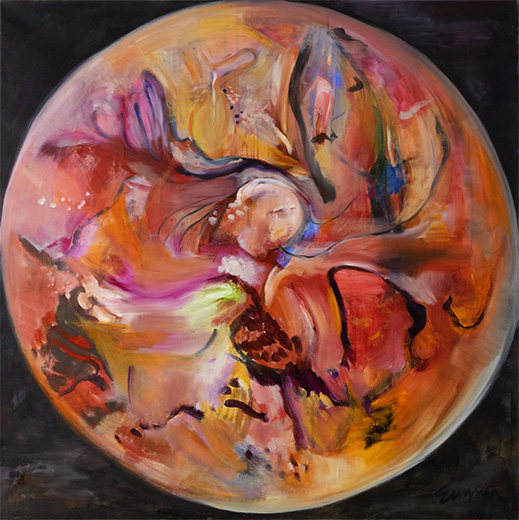 Vaga Luna II 130x130cm oil on canvas 2019